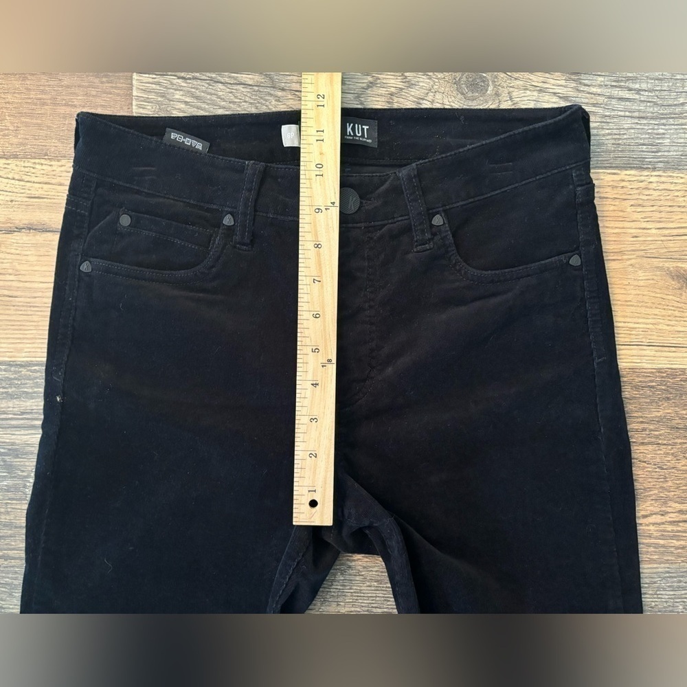 KUT From The Kloth Diana Fab Ab Skinny Black Corduroy Jeans Size 6P - Picture 4 of 13